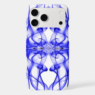 Custom Name Blue Smoke Symmetrical White