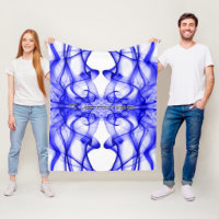 Custom Name Blue Smoke Symmetrical White