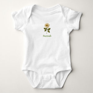 Custom Name Boho Flower Baby Gift Bodysuit