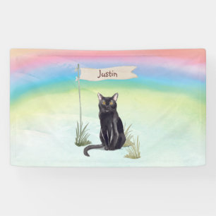 Custom Name Bombay Cat Pet Banner
