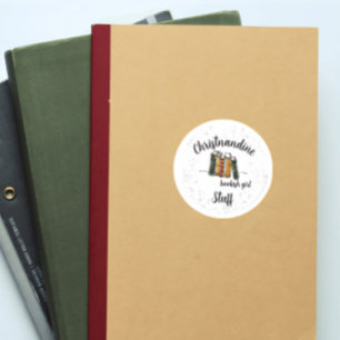 Custom Name Book Lover Sticker