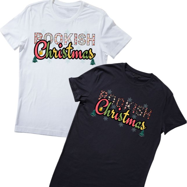 Custom Name Bookish Christmas Book Lover  T-Shirt (Creator Uploaded)