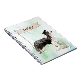 Custom Name Border Collie Pet Dog Notebook