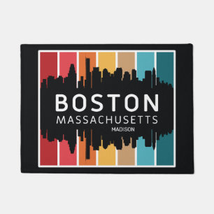 Custom Name Boston Massachusetts Doormat