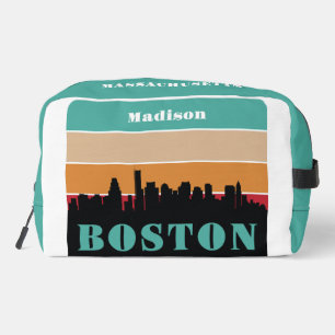Custom Name Boston Massachusetts Dopp Kit