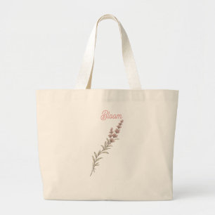 Custom Name Botanical Bloom Lavender Tote Bag