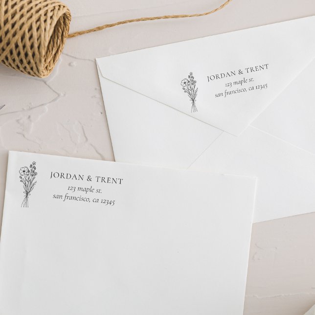 Custom Name Bouquet Return Address Stamp (Creator Uploaded)
