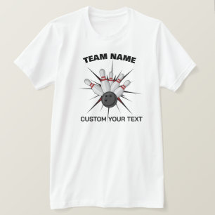 Custom Name Bowler Button Down for Adult Youth Kid T-Shirt