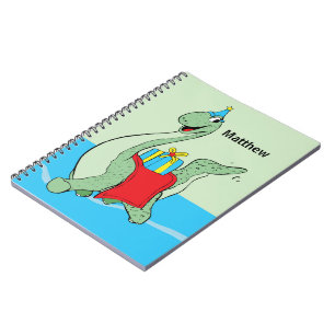 Custom Name, Boy, Birthday Dinosaur Notebook
