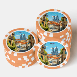 Custom Name Braga Portugal Poker Chips