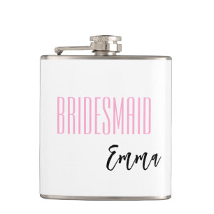 Custom Name Bridesmaid Flask