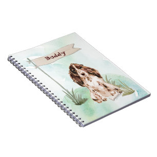 Custom Name Brown Cocker Spaniel Pet Dog Notebook