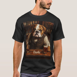 Custom Name Bulldog Bartender  T-Shirt