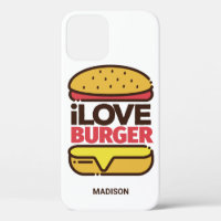 Custom name Burger Lover phone cases