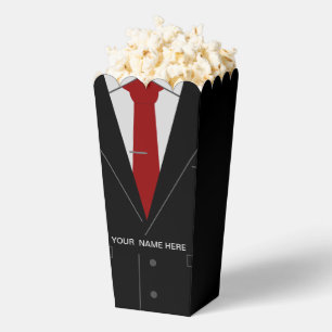 Custom Name Business Suit Tie Funny Popcorn Box