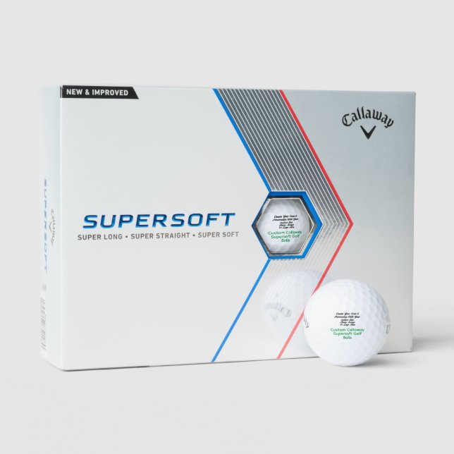 Custom Name Callaway Golf Balls - Personalise Soft (Packaging)