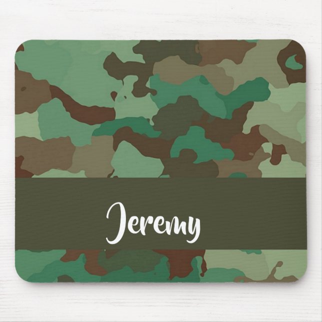Custom  name camouflage pattern mouse pad (Front)