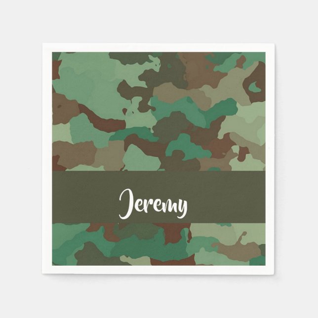 Custom  name camouflage pattern napkin (Front)