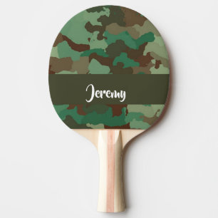Custom  name camouflage pattern ping pong paddle