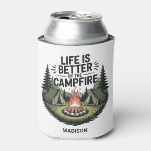 Custom Name Camping Can Cooler