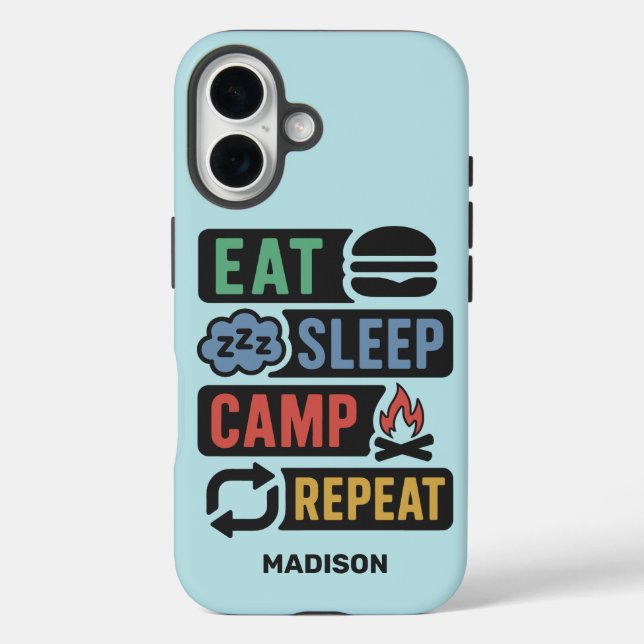 Custom Name Camping Case-Mate iPhone Case (Back)