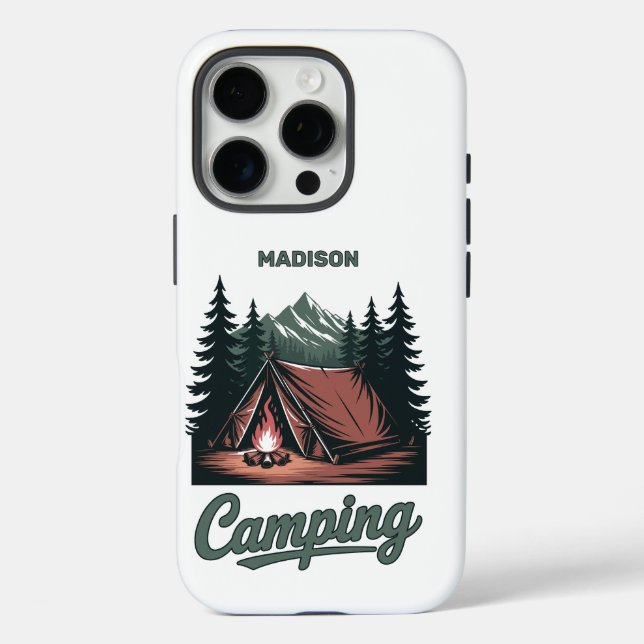Custom Name Camping Case-Mate iPhone Case (Back)
