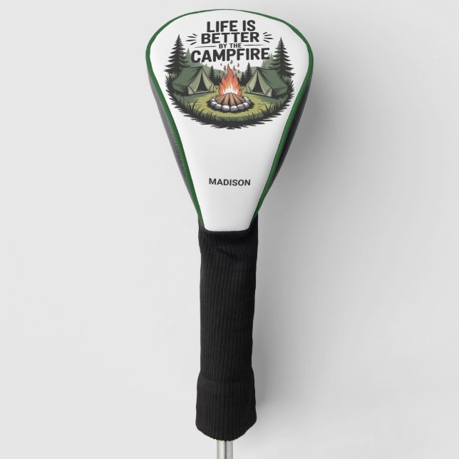 Custom Name Camping Golf Head Cover (Front)
