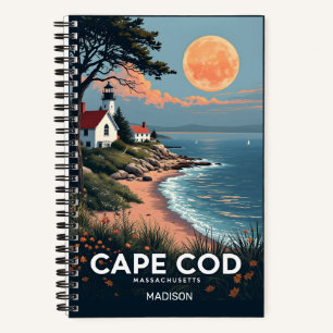 Custom Name Cape Cod Massachusetts Notebook