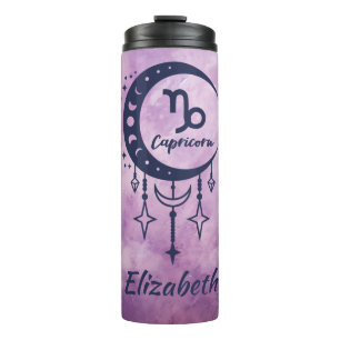 Custom Name Capricorn Zodiac Sign Thermal Tumbler