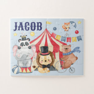 Custom Name Carnival Puzzle, Circus Jigsaw Puzzle