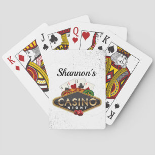 Custom Name Casino Night Playing Cards