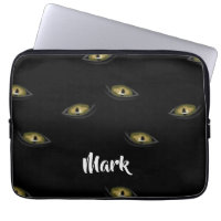 Custom name cat eyes on black