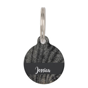 Custom name cat fur pet tag