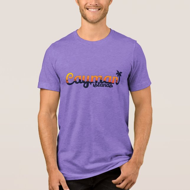 Custom Name Cayman Islands Tri-Blend Shirt (Front)
