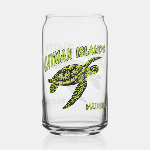 Custom Name Cayman Islands Turtle Can Glass