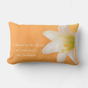 Custom Name, Celebrating RCIA Congratulations Lily Lumbar Cushion