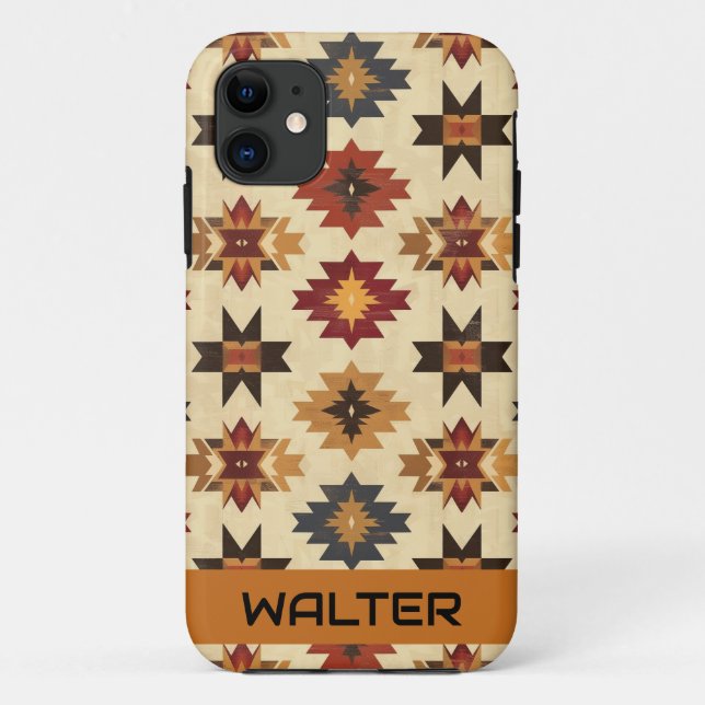Custom Name Cell Phone Cover with Native Graphic (Back)