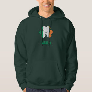 Custom Name Celtic Ireland Shamrock Irish Flag Hoodie