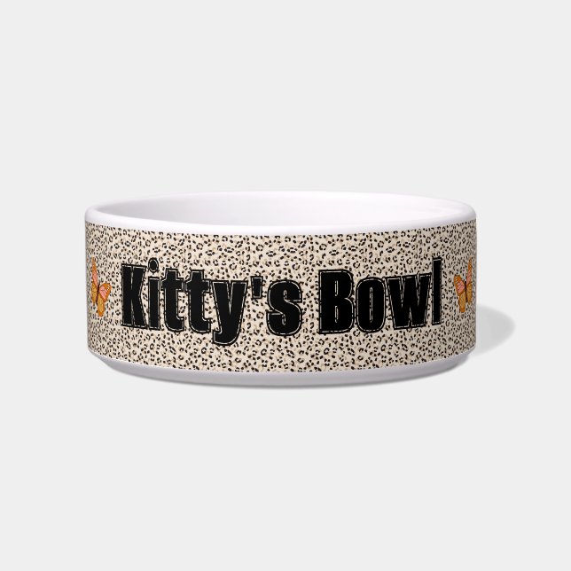 Custom Name Ceramic Feeding & Water Bowls (Front)