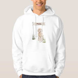 Custom Name Champagne Cockapoo Pet Dog Hoodie
