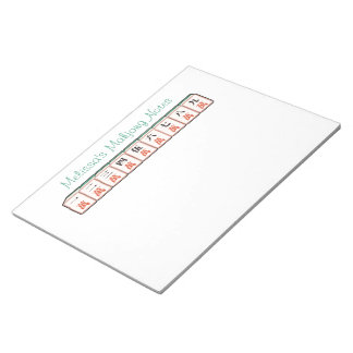 Custom Name Characters Tiles Elegant Mahjong Notepad