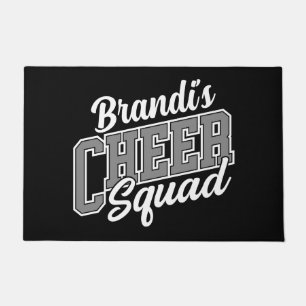 Custom NAME Cheerleader School Varsity Cheer Squad Doormat