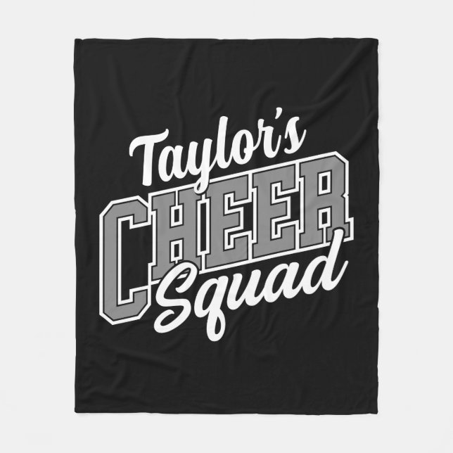 Custom NAME Cheerleader School Varsity Cheer Squad Fleece Blanket (Front)