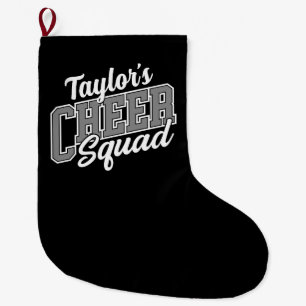 Custom NAME Cheerleader School Varsity Cheer Squad Large Christmas Stocking