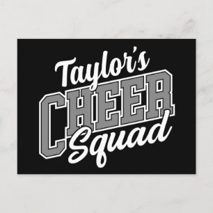 Custom NAME Cheerleader School Varsity Cheer Squad Postcard