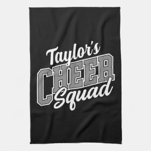 Custom NAME Cheerleader School Varsity Cheer Squad Tea Towel
