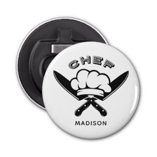 Custom name Chef Logo bottle opener