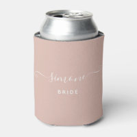 Custom Name Chic Script Wedding Bride Blush Pink