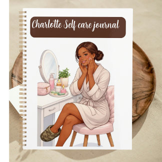 Custom name chic Self care journal Planner