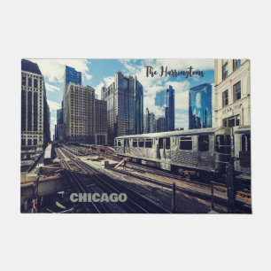 Custom Name Chicago USA Doormat